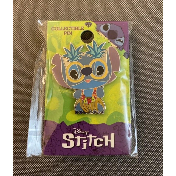 Disney Trading Pin - Lilo And Stitch - Luau Stitch With Glasses Lei By Monogram - Picture 2 of 4